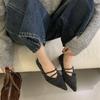 2025 autumn new temperament suede pointed head small low heel high heels fashionable versatile retro thin commuter shoes