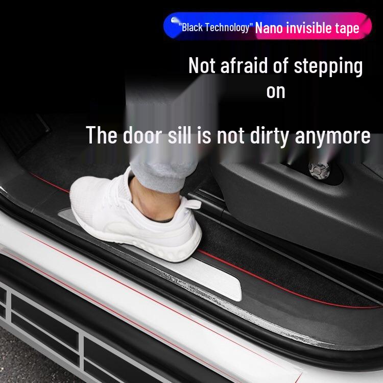 Universal Transparent Anti-Scratch Car Door Threshold Strips - Scratch & Wear Resistant Protective Trim