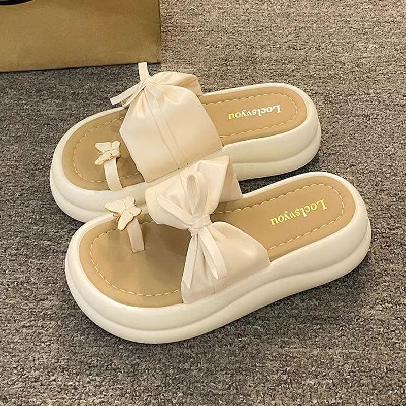 

Xiaoxiangfeng platform slippers women s summer wear 2025 new French fairy with skirt cover toe beach cool slippers 40 бежевый