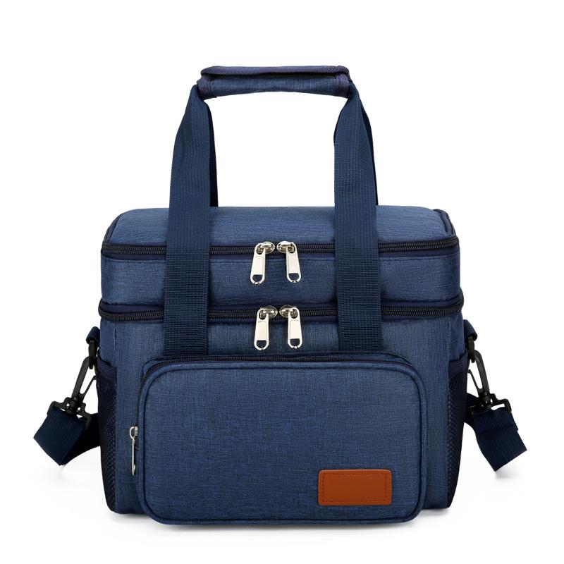 

1 шт. Изолированная сумка для ланча, Толстая изоляционная сумка из алюминиевой фольги, Портативная сумка для хранения для пикников, школы и путешествий. синий