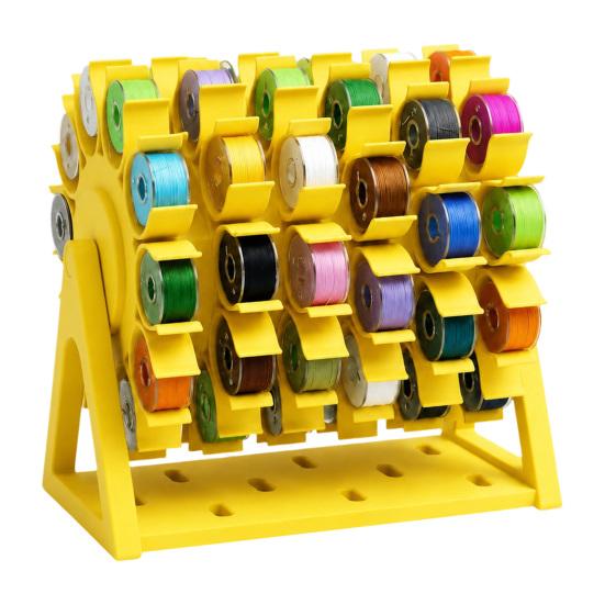 Estante de 60 Bobinas, Estante Organizador de Hilo de Coser de 60 Bobinas, Soporte de Exhibición Giratorio de 360 Grados Ahorrador de Espacio, Soporte de Almacenamiento de Mesa para Bordado y Patchwork