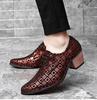 Pointed Toe Shoes Men'S High Heel Cross-Border Heightened Shoes Trend Leather Shoes Zapatos De Cuero Para Hombre M733