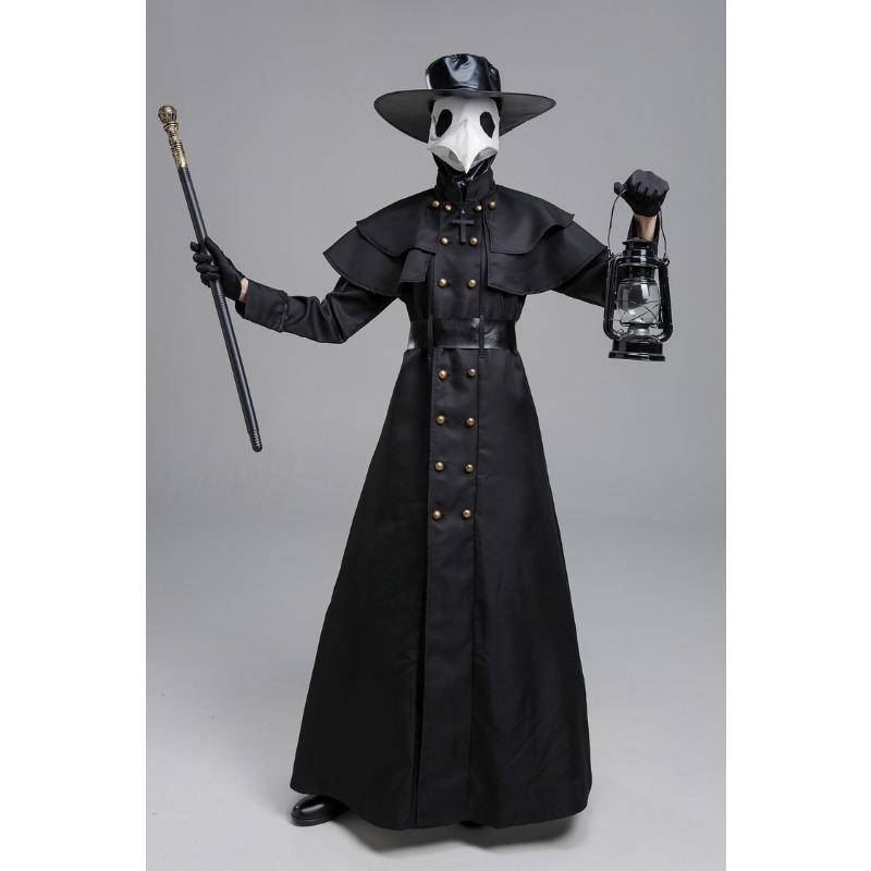 Halloween Adult Medieval Steampunk Wind European and American Plague Doctor Costume Bird Beak Crow Long Beak Mask Costume