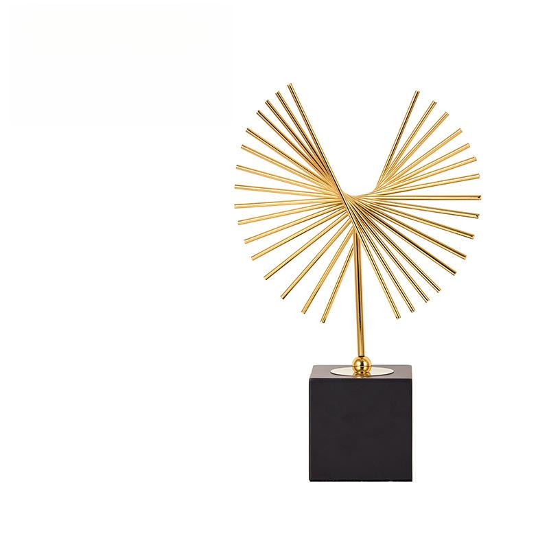 Luxury Metal Decor Ornament Creative High‑End Craft Souvenir for Living Room Home Decoration