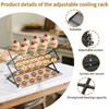 Collapsible 3-Tier Cooling Rack, Nonstick Expandable Stand for Cakes, Cookies, Pastries - Space Saving, Easy Storage