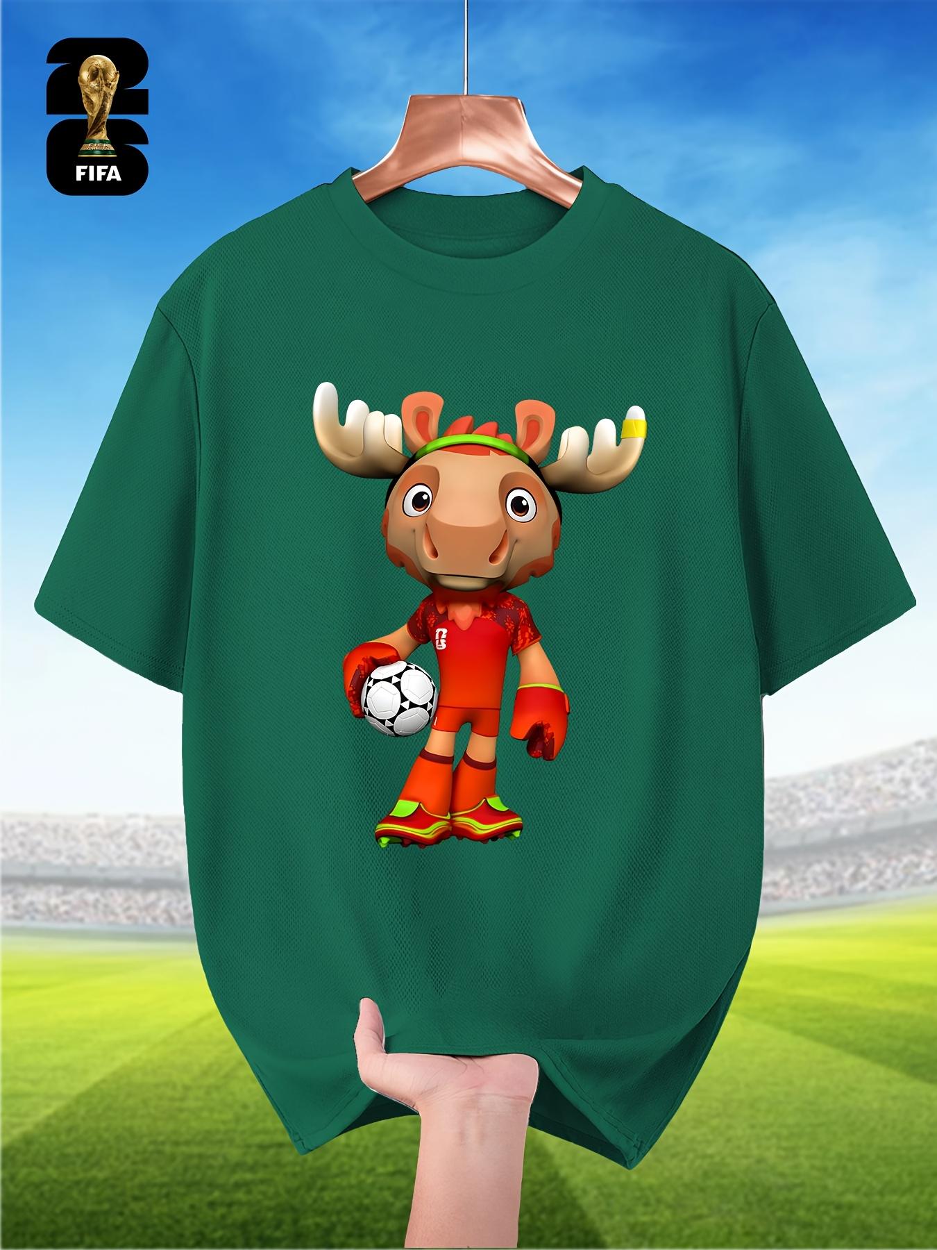

The Mascot Print for The 2026 World Cup, Perfect for Sports Outfits, Gifts for Men, World Cup Presents, Dates, Birthdays, Creative Gifts S зелёный