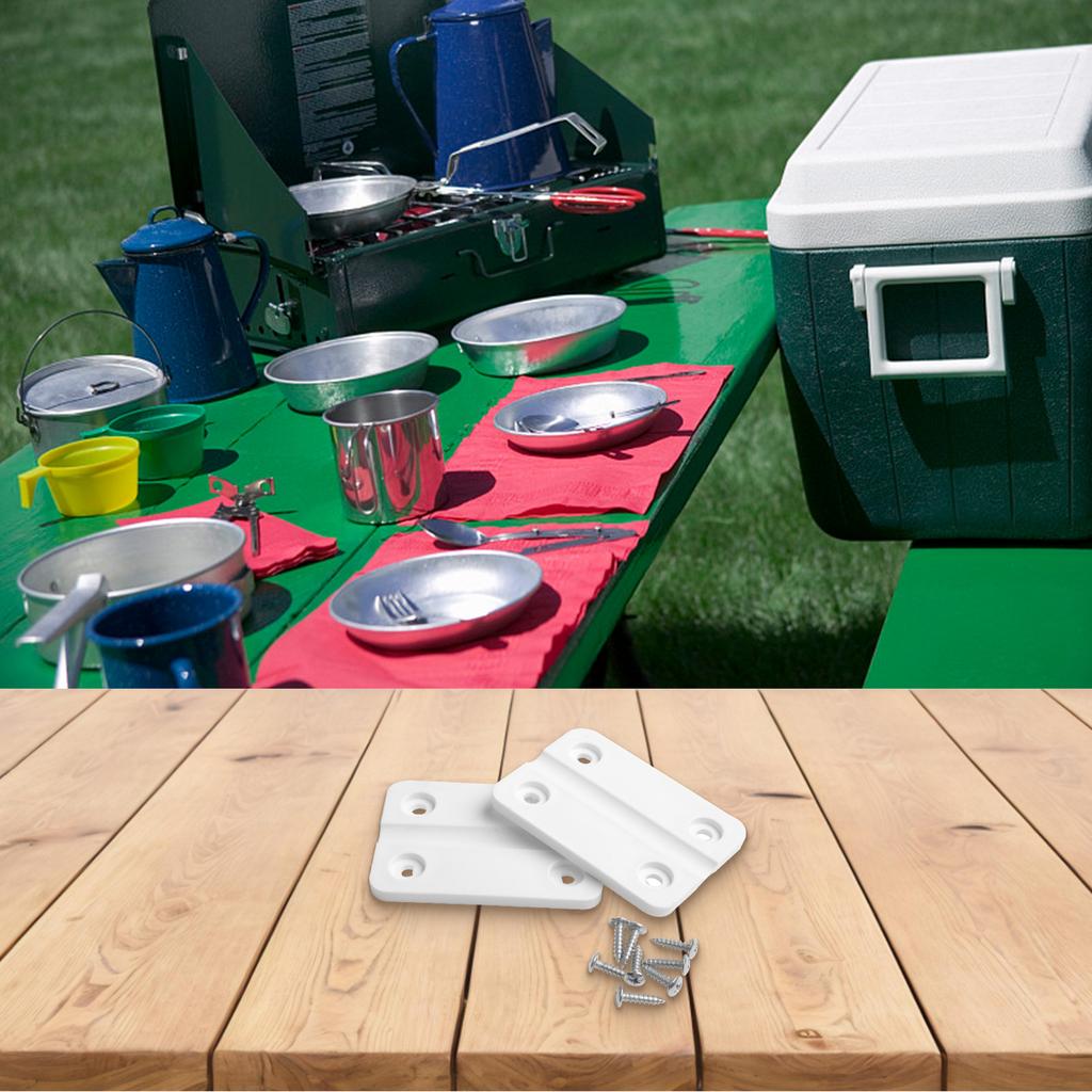 2pcs Replacement Hinges With 8pcs 16x4 Mm Stainless Screws Parts Kit For Igloo Coolers Plastic Hinges Accessories