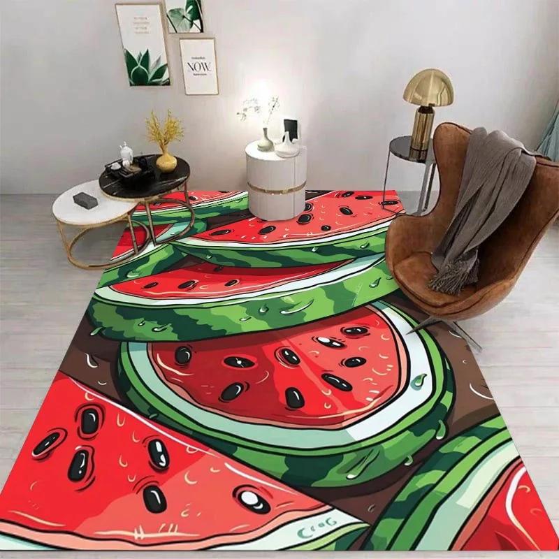 Colorful Fruits Artistic Carpet Living Room Sofa Carpet Home Decoration Bedroom Carpet Lounge Kitchen Coffee Table Floor Modern