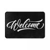 Welcome Letter Door Mat Flannel Bedroom Entrance Doormat Home Decoration Kitchen Balcony Floor Mats Bathroom Non-slip Carpet