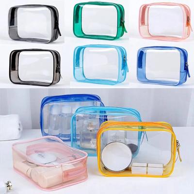Horúce priehľadné PVC vrecká na pranie Cestovná priehľadná taška s organizérom na make-up Kozmetická taška na kozmetiku Kozmetický kufrík Toaletná taška na make-up