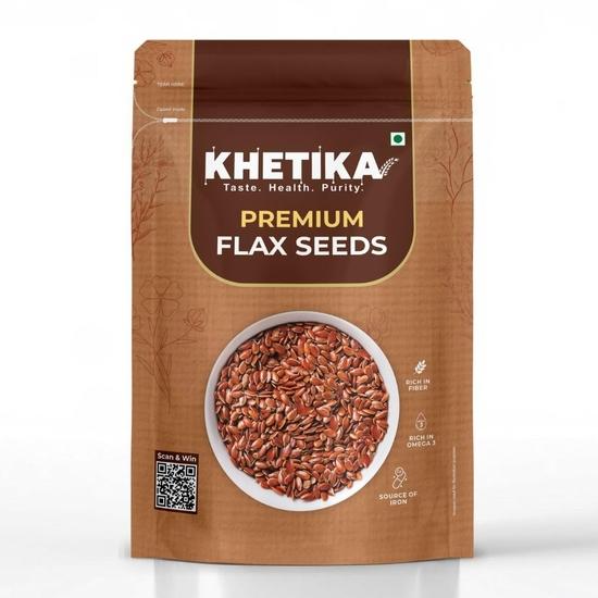 Khetika Naturale Семена льна 500 г | Натуральный Альси | Полезно для здоровья волос