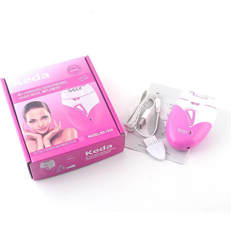 Épilateur rechargeable USB KEDA - Roue à clip pour l'épilation complète du corps et des aisselles