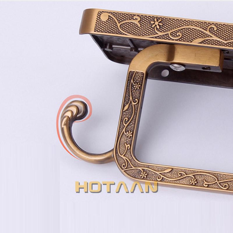 Antiker Messing Toilettenpapierhalter Badezimmer Mobiler Halter Toilettenpapierrollenhalter Badezimmer Lagerregal Zubehör YT-1492