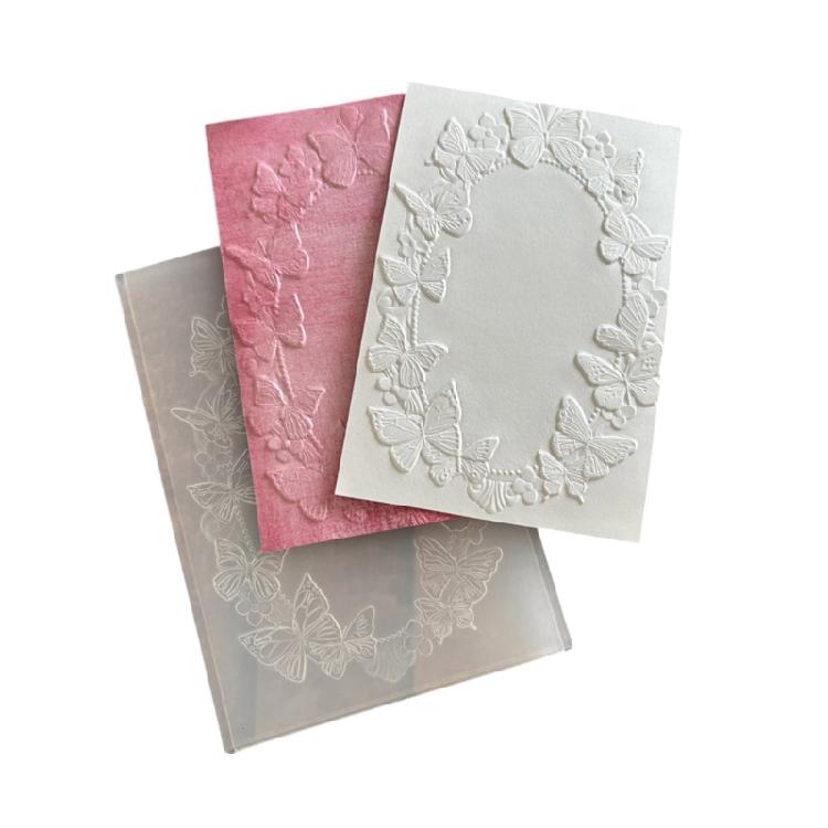 Paper Craft Embossing Folder Textured Butterfly Flower Tree Pattern Embossing Templates for Card Making Scrapbooking
