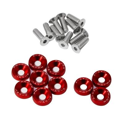 10 PCS M6 Auto Modifizierte Befestigungselemente Kotflügelscheibe Stoßstange Motor Konkave Schrauben Kotflügelscheibe Nummernschildschrauben Auto Styling Dichtung