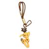 Cute Fabric Deer Bag Charm, Handmade Plush Deer Keychain with Colorful Braided Rope