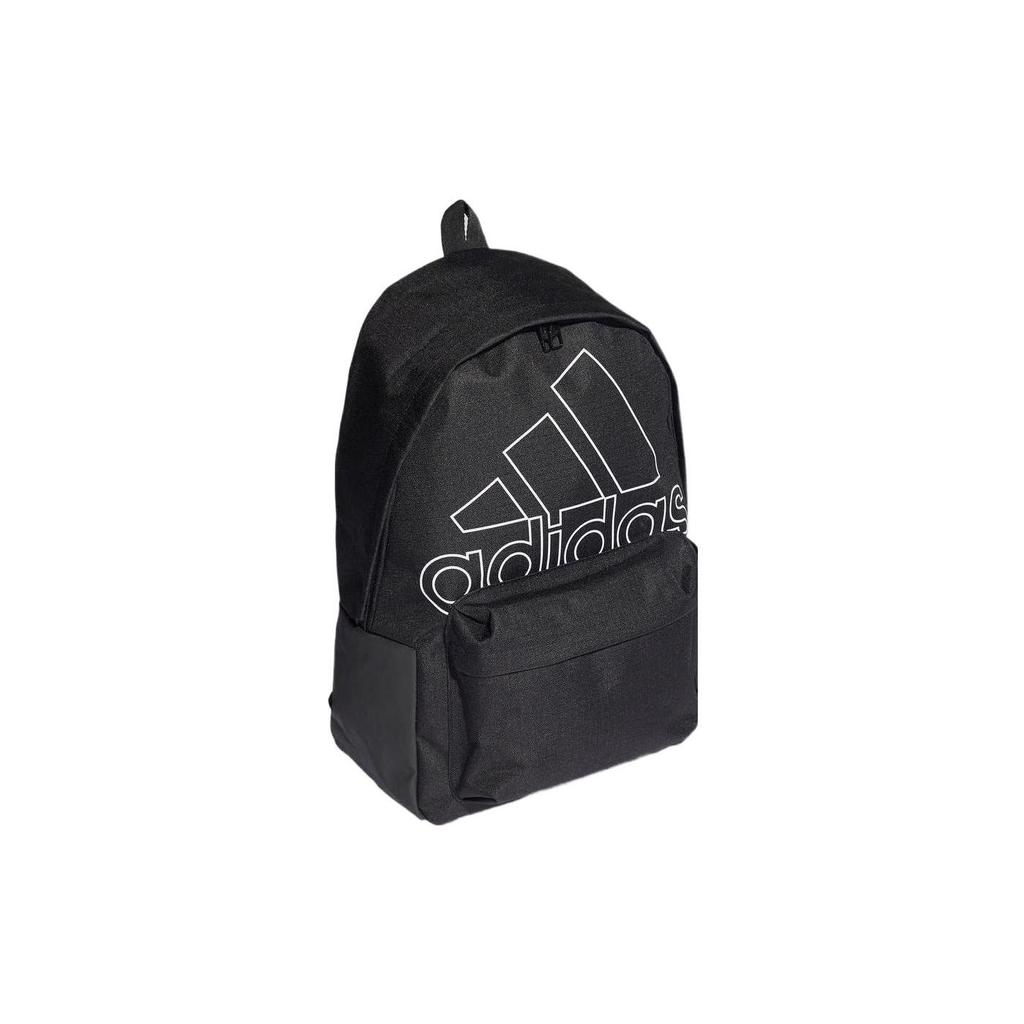 Adidas Large Logo Print Sports Student Polyester Backpack Unisex Backpack Black HC4759