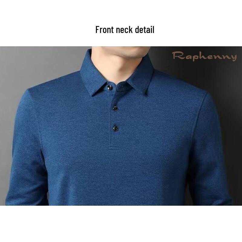 Men's Business Casual Long-Sleeve Polo Shirt