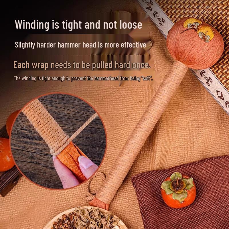 Mugwort Meridian Tapping Handmade Health Hammer for Full-Body and Cervical Spine Massage