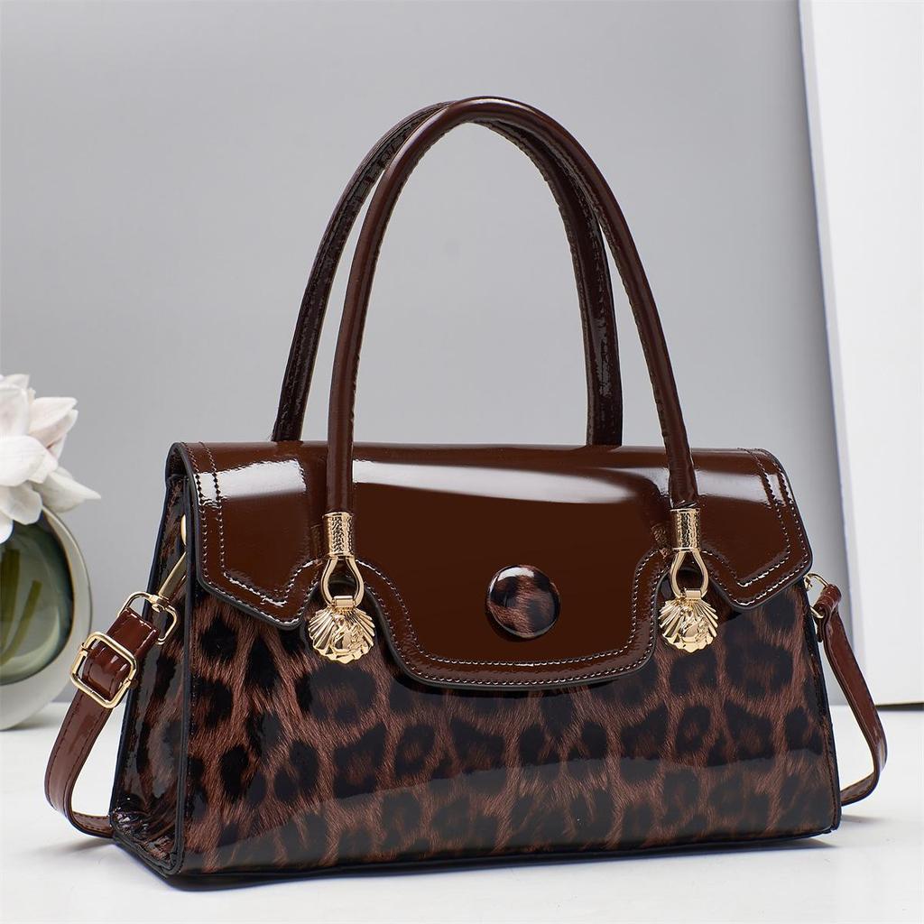 2025 Trendy Leopard Print Crossbody Handbag for Women - Versatile, Stylish Shoulder Bag for Moms