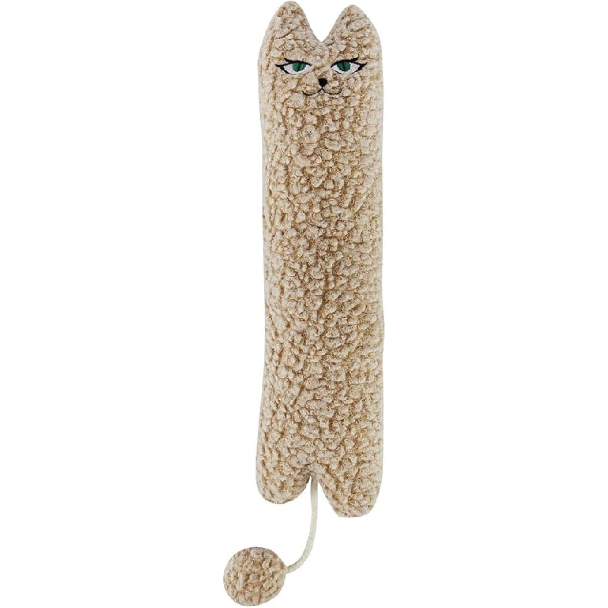 TTcat Catnip Silvervine Matatabi Pillow for Cats & Kittens,Cat Kicker Toy,Large Size Cat Pillow Soothing Plush Cat Toy(Beige).