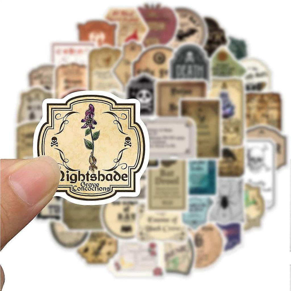 50PCS Magic bottle Stickers for Laptop and computer, HD Vintage Poster Canvas Decorative Arts Stickers Waterproof Vinyl stickers for Water Bottle Skat