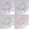 Colorful Beads Fishtail Crystal Bracelet Exquisite Sweet Lucky Hand Chain  Lucky Charm