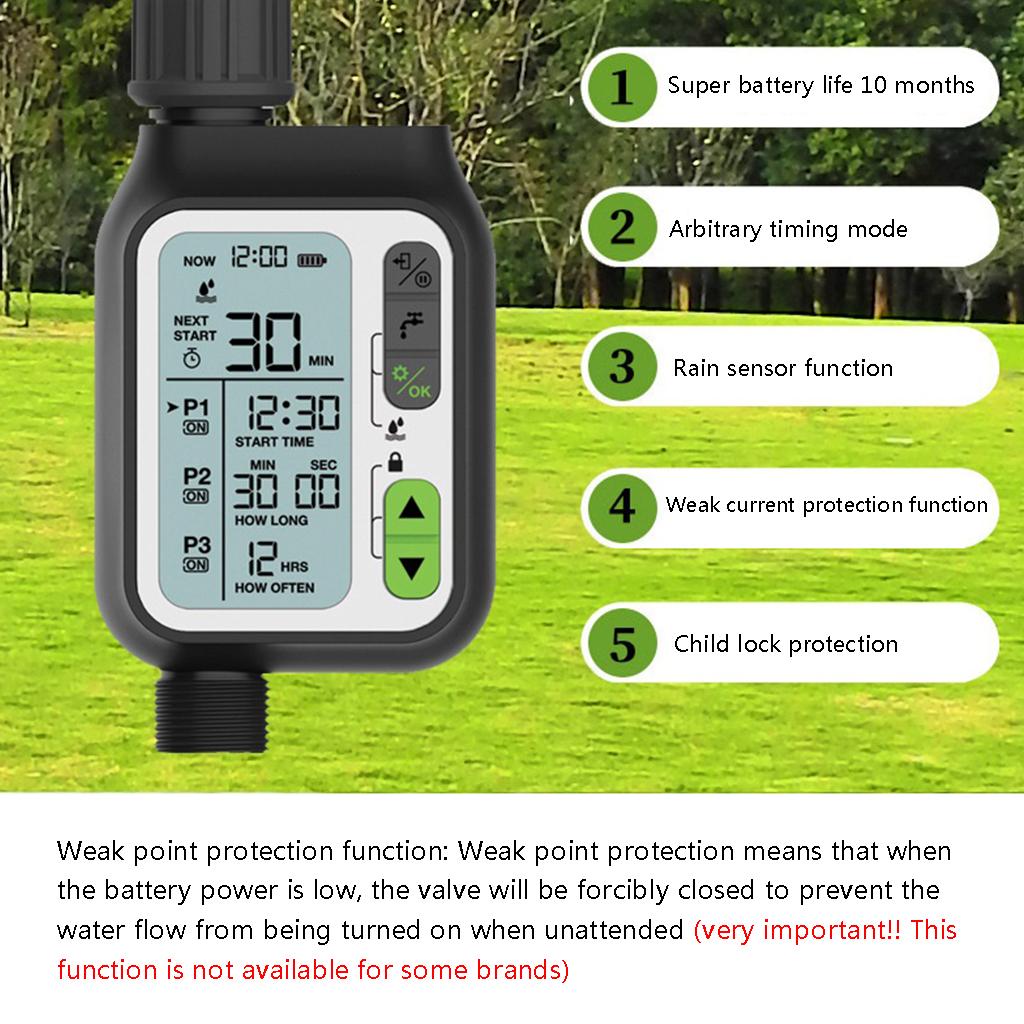 Sprinkler Water Timer Garden Outdoor Automatic Electronic Watering System Waterproof Digital Irrigation for Lawns Pool