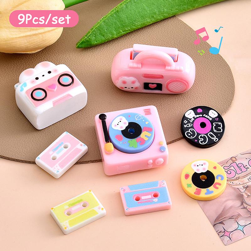 1 Satz 1:12 Puppenhaus Miniatur Disc Player Plattenspieler Lautsprecher Heimdeko Spielzeug Puppenhaus Zubehör