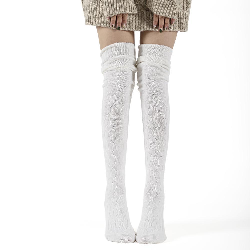 Europäische & Amerikanische Extra Lange Grob Gestrickte Woll Overknee-Socken für Damen - Frühlingswärme und Stil