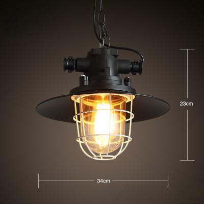 Creative Retro Simple LED American Wrought Iron Pot Chandelier Hotel Bar Restaurant Coffee Shop Decorative Lighting.