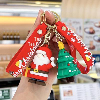 Portachiavi e Ciondolo per Auto Creativo Babbo Natale - Charm Festivo per Borsa per Natale