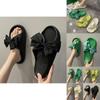 Comfortable And Soft Silk Bow Slippers With Anti-slip Platform