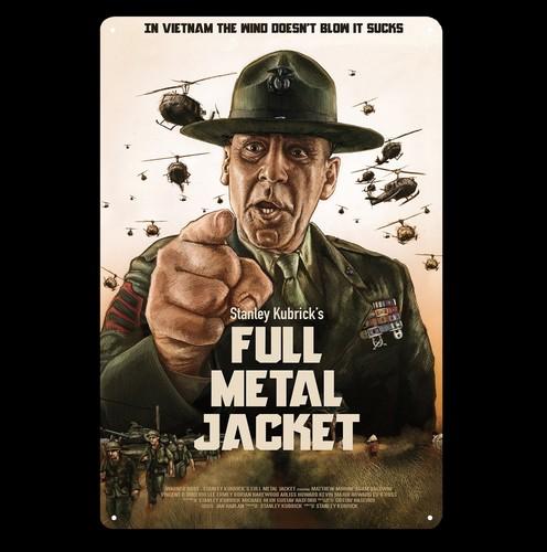 Full Metal Jacket Kubricks Movie Metal Poster Tin Sign Plaque 20x30cm(7.8x11.8inch)