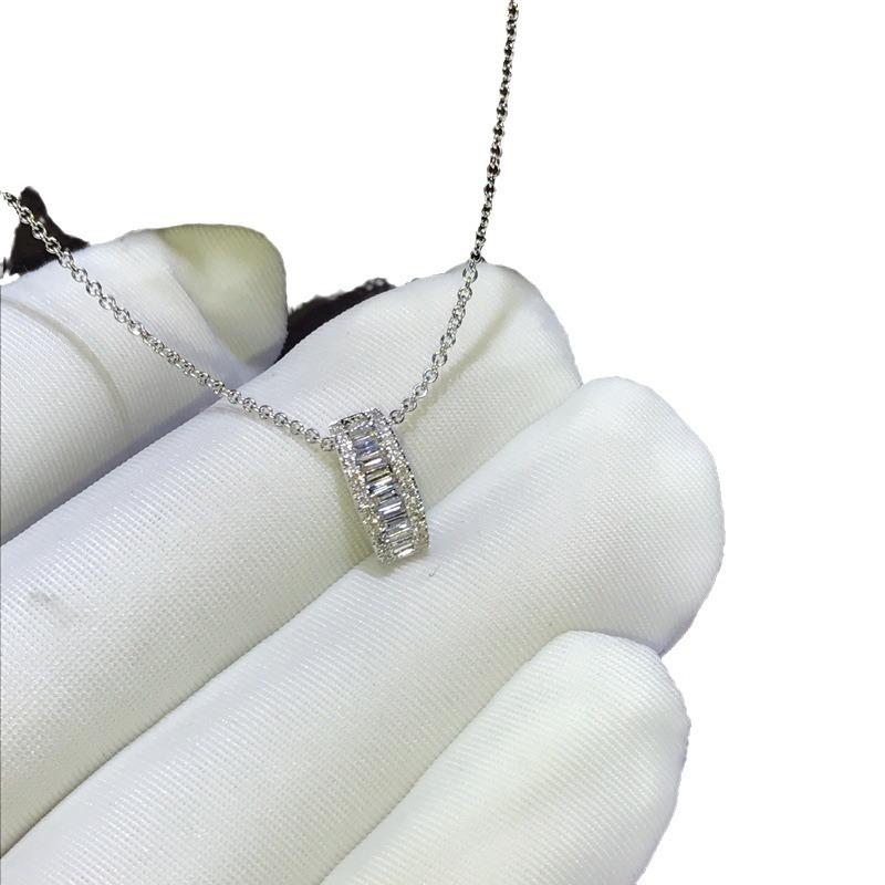 Japanese and Korean Light Luxury Design Silver T Fang Hao Necklace for Women Ins Trendy Niche and Versatile Clavicle Chain High End Necklace