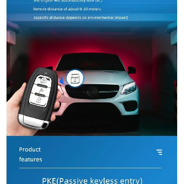 12V Universal Car Alarm App with Auto Start Stop System Remote Starter Auto Start Engine Ignition Button Keyless Entry System