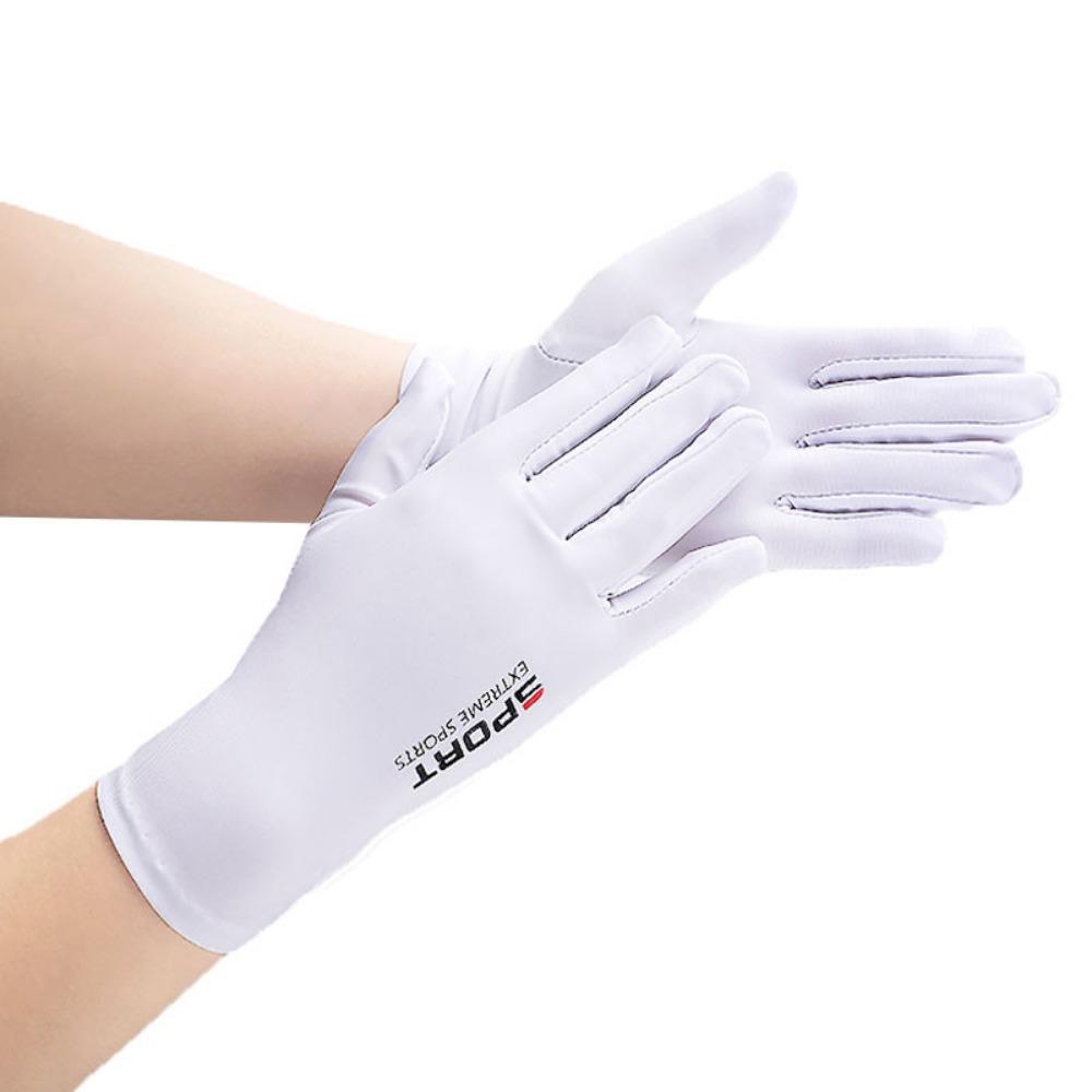 Sunscreen Gloves Men and Women Driving Sweat Fishing Touch Screen Ice Silk Gloves Non-slip Dew Two-finger Riding Half-finger Gloves