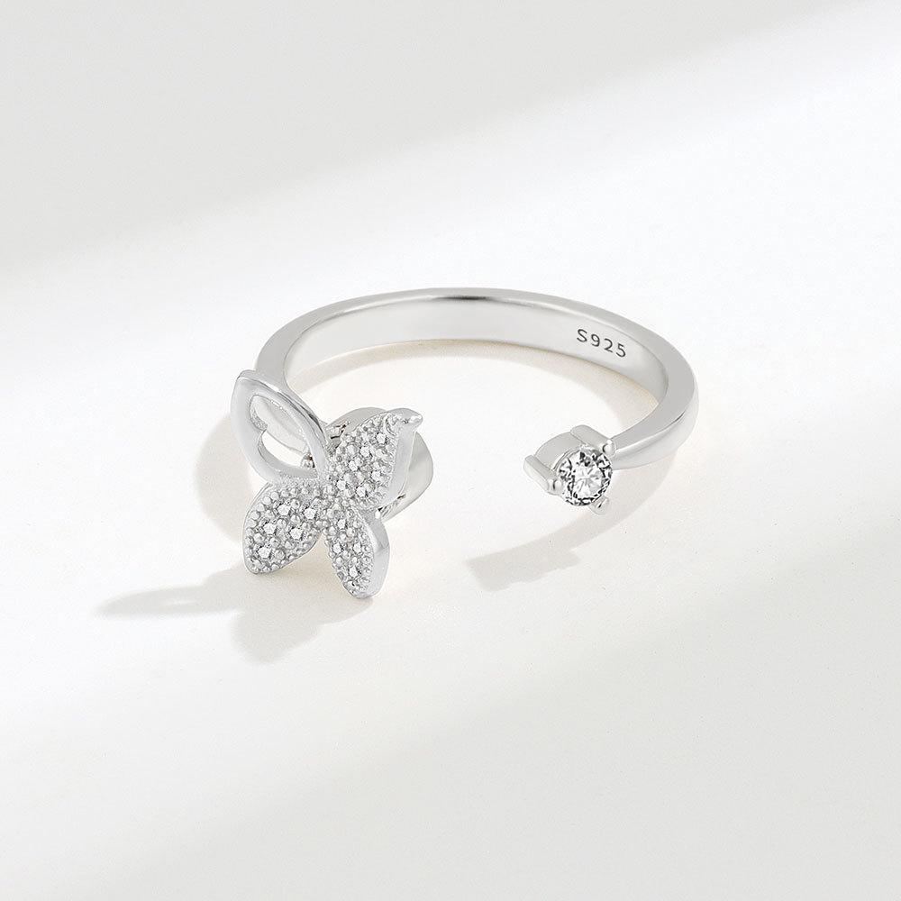 

Кольцо с открытым цветком из циркония, женское дизайнерское кольцо с нишей, двухцветное, с подсолнухом, двойной камелией, персонализированное, универсальное, регулируемое, ветряная мельница, ювелирное изделие