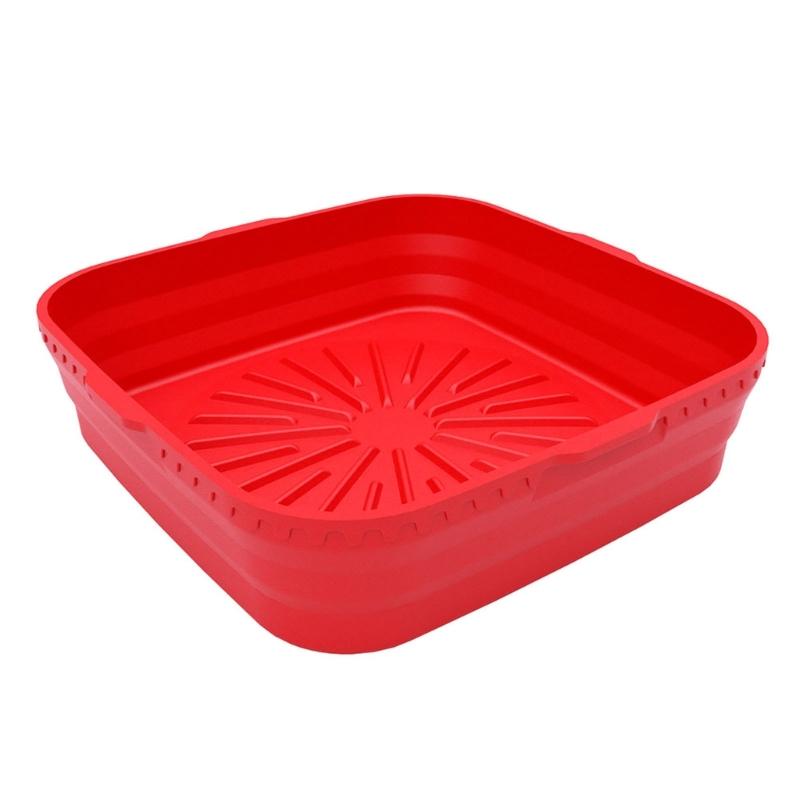 Rectangular Air Fryer Pad Non-Stick Silicone Mat Reusable Air Fryer Accessories Silicone Material 4 Colors for Air Fryer