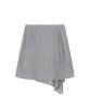 Miseki Seoul Button Layered Wrap Skirt Gray