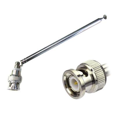 UKW-Radioantenne, BNC-Anschluss, Teleskopantenne, 1,2 m, Edelstahl