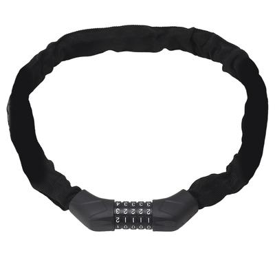 Bike Chain Lock with 5 Digit Combination Steel Anti Theft High Security Resettable Keyless Bike Lock for Scooter