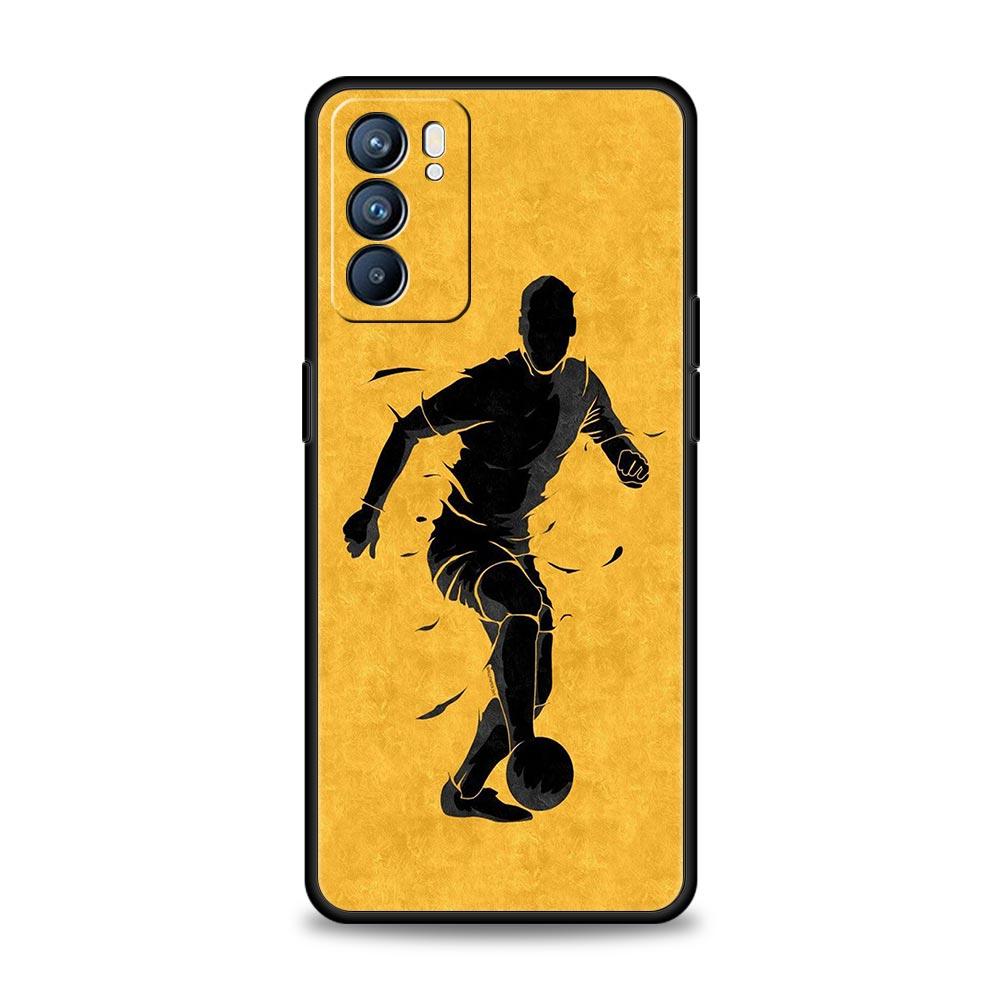 

Football Passion Soccer Ball Phone Case For Oppo Reno8 Reno7 Reno6 Pro A54 5G Find X6 X5 A53 A52 A9 A15 A17 A16 A57 A31 Cover For Oppo A9 2020