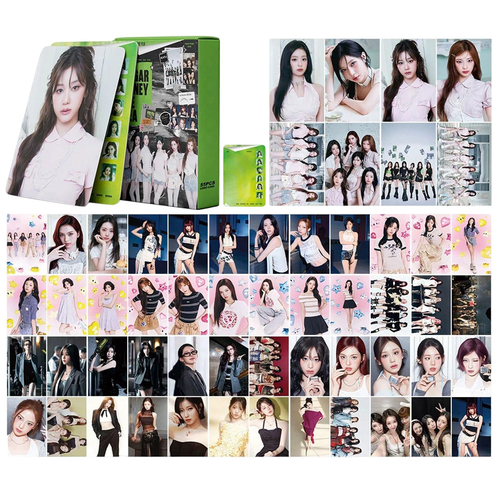 55 Pack Girl Group Po Cards and Postcards Cute Collectible Trading Cards One Size