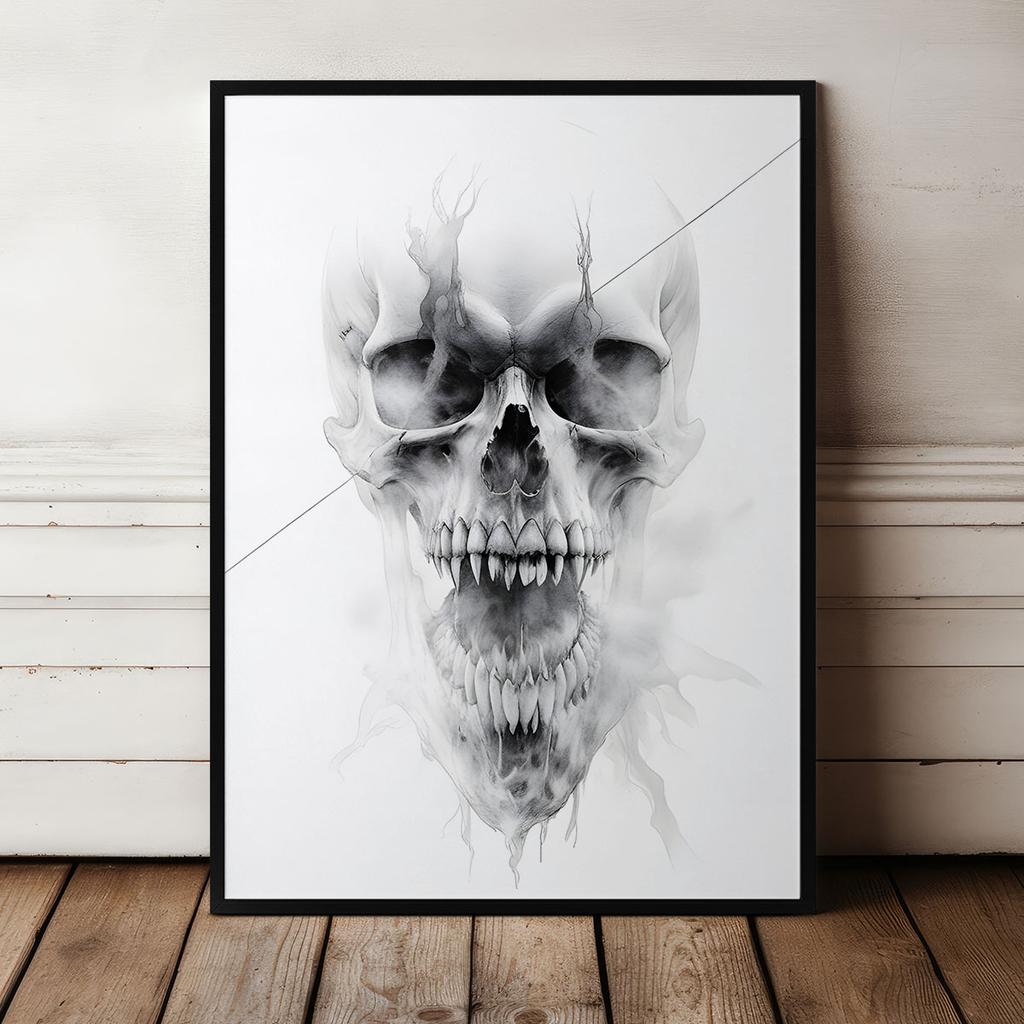 Poster Skull Sketch