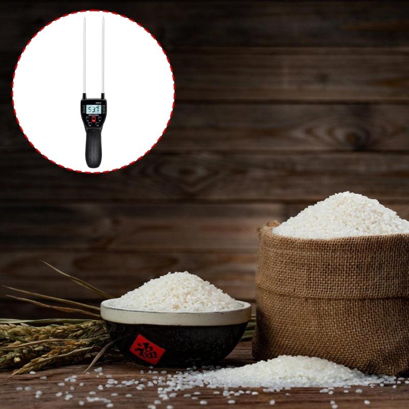 LCD Display Grains Humidity Meter Grains Meter with Voice Broadcast for Wheat Corn Bean Variety Grains Moisture Tester