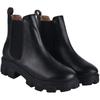 Women'S Chunky Chelsea Boots  Black Ankle Booties With Lug Sole, Slip-On Elastic Side Panels, Stylish Fall/Winter Footwe