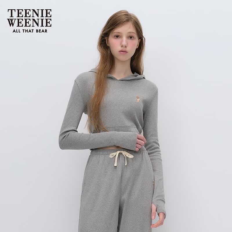 Teenie Weenie Bear Cartoon Hooded Long Sleeve T-Shirt