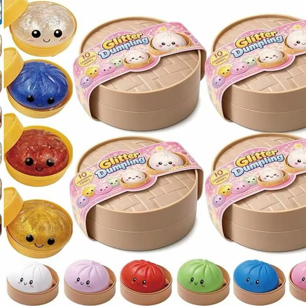 Soft Maltose Dumpling Squishy: Transparent Colorful Squeeze Toy, Asmr Stress Relief Ball, Sensory Fidget Toy For Kids Adults