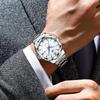 OPK Quartz Stainless Date Blue Men's Watch, Stylish, Fashionable, Classic, Steel, Display, Waterproof, Luminous,